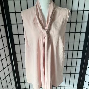 Women's Bar III Rosebud Pink Sleeveless Top PLUS Size 2X, V-Neck with Ties